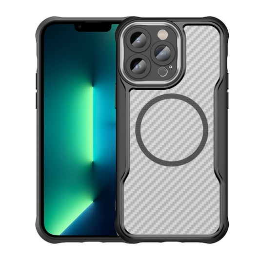 Carbon Fiber Texture MagSafe Translucent Phone Case, For iPhone 13 Pro Max, For iPhone 13 Pro, For iPhone 13, For iPhone 12, For iPhone 12 Pro Max, For iPhone 12 Pro