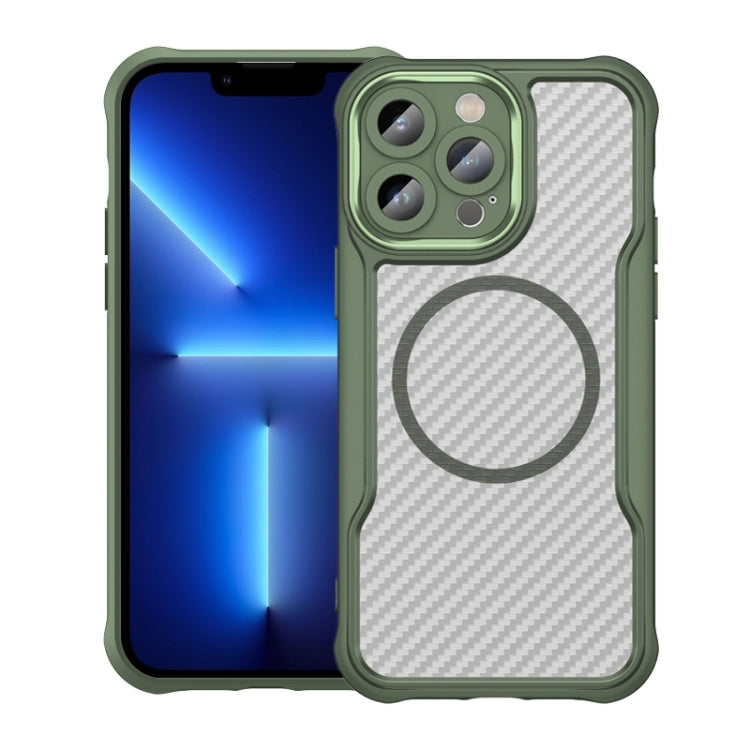 Carbon Fiber Texture MagSafe Translucent Phone Case, For iPhone 13 Pro Max, For iPhone 13 Pro, For iPhone 13, For iPhone 12, For iPhone 12 Pro Max, For iPhone 12 Pro