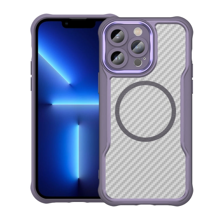 Carbon Fiber Texture MagSafe Translucent Phone Case, For iPhone 15, For iPhone 14, For iPhone 14 Pro, For iPhone 14 Pro Max, For iPhone 13 Pro Max, For iPhone 13 Pro