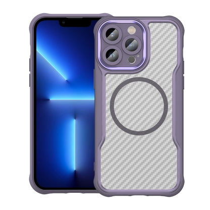 Carbon Fiber Texture MagSafe Translucent Phone Case, For iPhone 15, For iPhone 14, For iPhone 14 Pro, For iPhone 14 Pro Max, For iPhone 13 Pro Max, For iPhone 13 Pro
