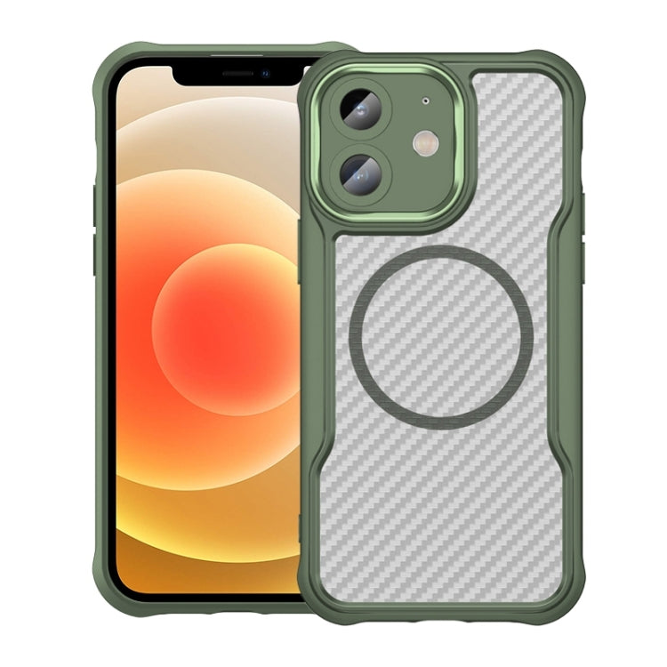 Carbon Fiber Texture MagSafe Translucent Phone Case, For iPhone 13 Pro Max, For iPhone 13 Pro, For iPhone 13, For iPhone 12, For iPhone 12 Pro Max, For iPhone 12 Pro