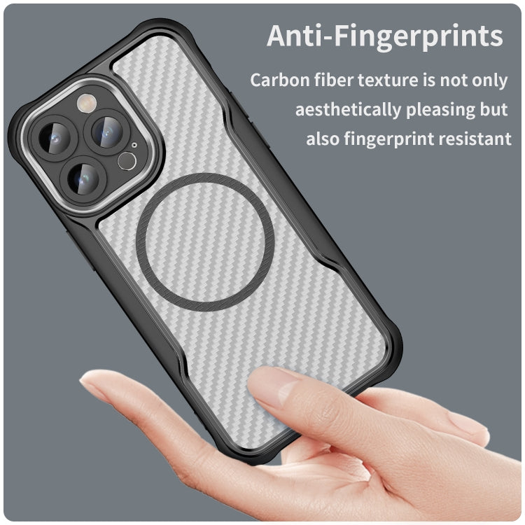 Carbon Fiber Texture MagSafe Translucent Phone Case, For iPhone 11 Pro Max, For iPhone 11, For iPhone 11 Pro