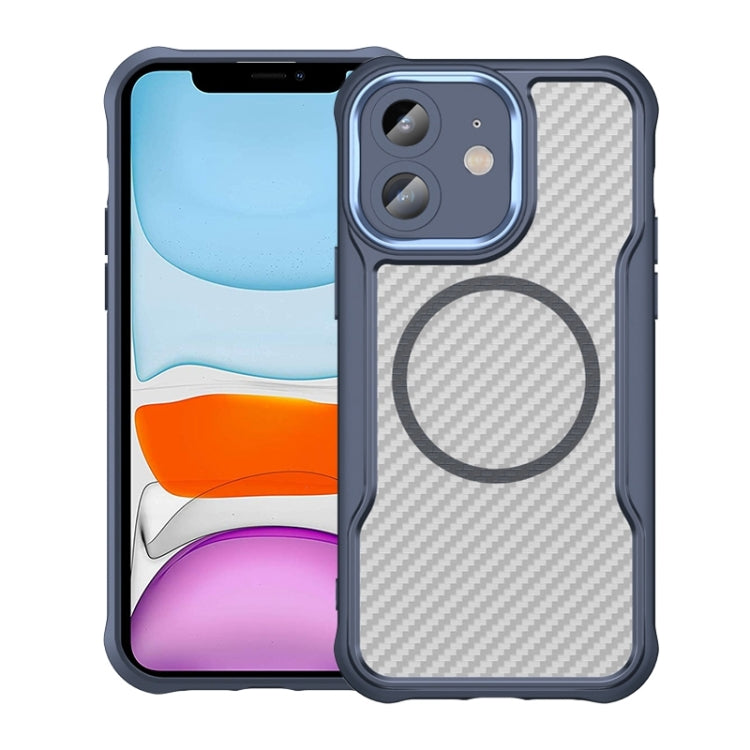 Carbon Fiber Texture MagSafe Translucent Phone Case, For iPhone 11 Pro Max, For iPhone 11, For iPhone 11 Pro