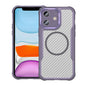 Carbon Fiber Texture MagSafe Translucent Phone Case, For iPhone 11 Pro Max, For iPhone 11, For iPhone 11 Pro