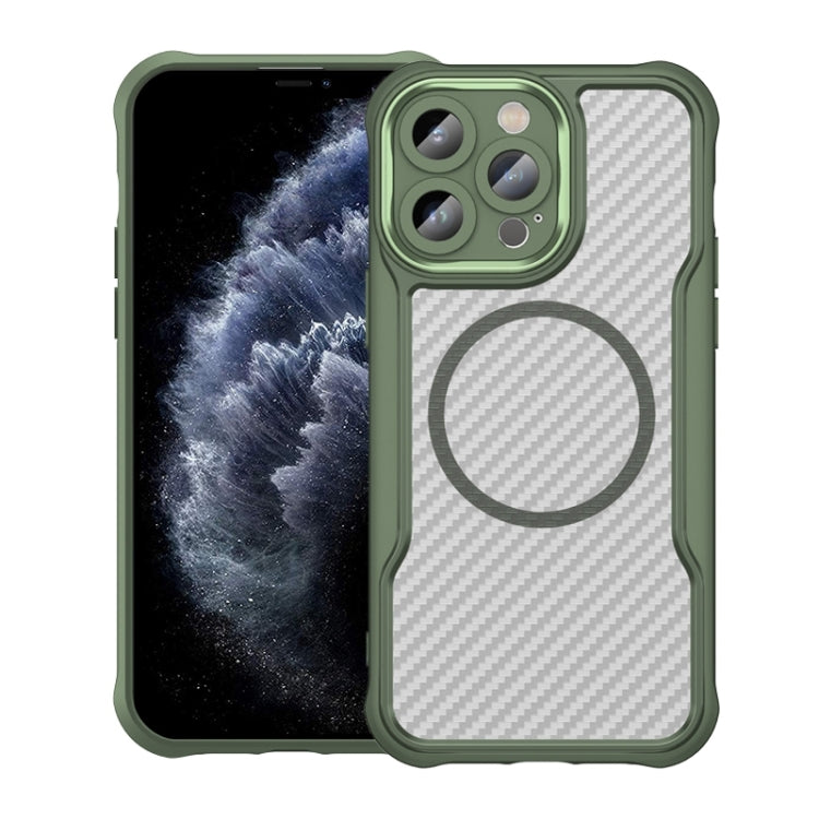 Carbon Fiber Texture MagSafe Translucent Phone Case, For iPhone 11 Pro Max, For iPhone 11, For iPhone 11 Pro