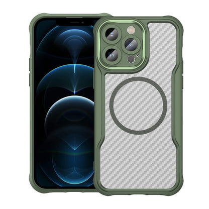 Carbon Fiber Texture MagSafe Translucent Phone Case, For iPhone 13 Pro Max, For iPhone 13 Pro, For iPhone 13, For iPhone 12, For iPhone 12 Pro Max, For iPhone 12 Pro