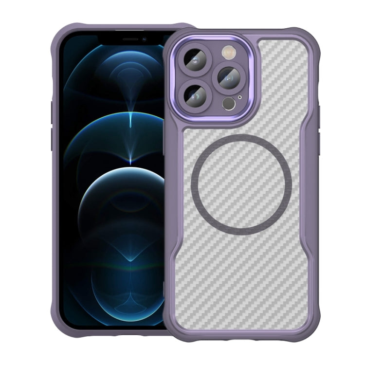 Carbon Fiber Texture MagSafe Translucent Phone Case, For iPhone 13 Pro Max, For iPhone 13 Pro, For iPhone 13, For iPhone 12, For iPhone 12 Pro Max, For iPhone 12 Pro