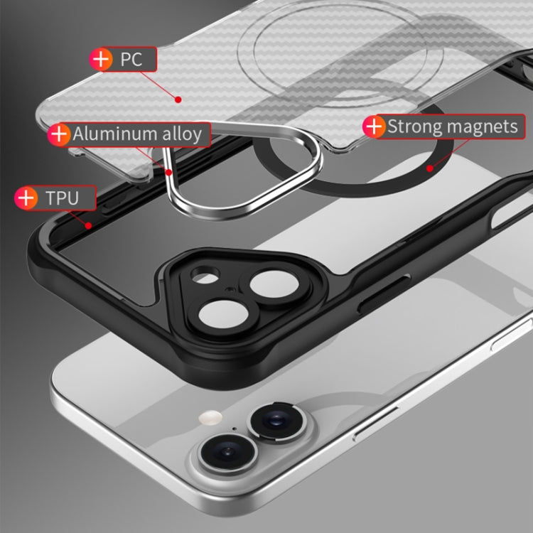 Carbon Fiber Texture MagSafe Translucent Phone Case, For iPhone 16, For iPhone 14, For iPhone 11