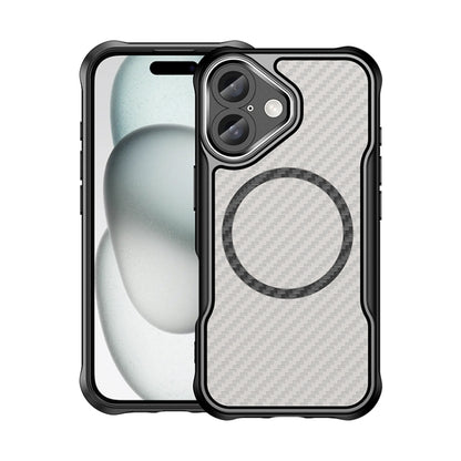Carbon Fiber Texture MagSafe Translucent Phone Case, For  iPhone Air, For iPhone 16 Pro Max, For iPhone 16 Pro, For iPhone 16 Plus, For iPhone 16, For iPhone 15 Pro Max