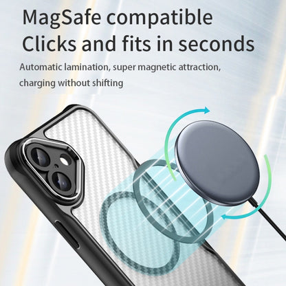 Carbon Fiber Texture MagSafe Translucent Phone Case, For iPhone 16, For iPhone 14, For iPhone 11