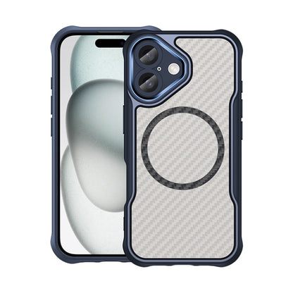 Carbon Fiber Texture MagSafe Translucent Phone Case, For iPhone 16, For iPhone 14, For iPhone 11