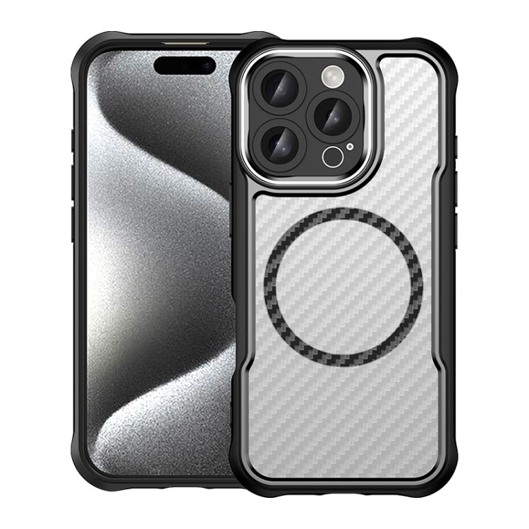 Carbon Fiber Texture MagSafe Translucent Phone Case, For  iPhone Air, For iPhone 16 Pro Max, For iPhone 16 Pro, For iPhone 16 Plus, For iPhone 16, For iPhone 15 Pro Max