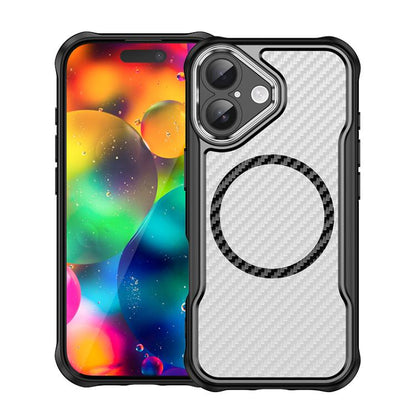 Carbon Fiber Texture MagSafe Translucent Phone Case, For iPhone 17e / 16e, For iPhone 17 Pro Max, For iPhone 17 Pro, For iPhone 17, For  iPhone Air, For iPhone 16 Pro Max