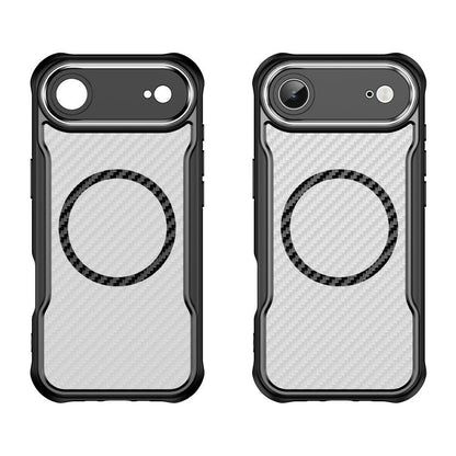 Carbon Fiber Texture MagSafe Translucent Phone Case, For  iPhone Air, For iPhone 16 Pro Max, For iPhone 16 Pro, For iPhone 16 Plus, For iPhone 16, For iPhone 15 Pro Max