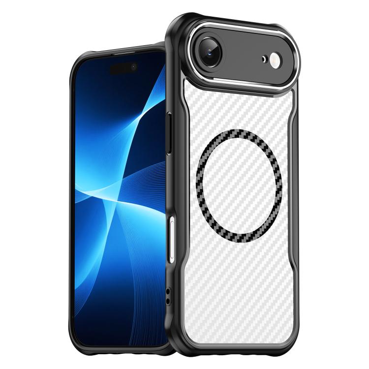 Carbon Fiber Texture MagSafe Translucent Phone Case, For  iPhone Air, For iPhone 16 Pro Max, For iPhone 16 Pro, For iPhone 16 Plus, For iPhone 16, For iPhone 15 Pro Max
