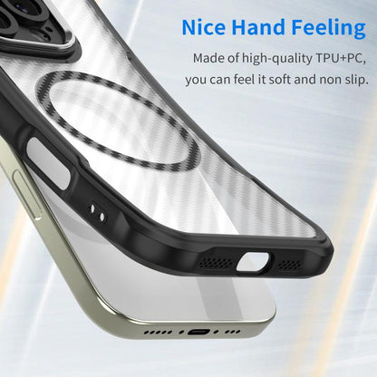 Carbon Fiber Texture MagSafe Translucent Phone Case, For  iPhone Air, For iPhone 16 Pro Max, For iPhone 16 Pro, For iPhone 16 Plus, For iPhone 16, For iPhone 15 Pro Max