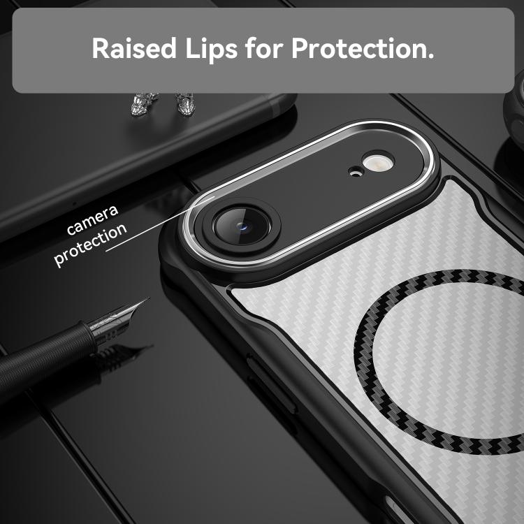 Carbon Fiber Texture MagSafe Translucent Phone Case, For  iPhone Air, For iPhone 16 Pro Max, For iPhone 16 Pro, For iPhone 16 Plus, For iPhone 16, For iPhone 15 Pro Max