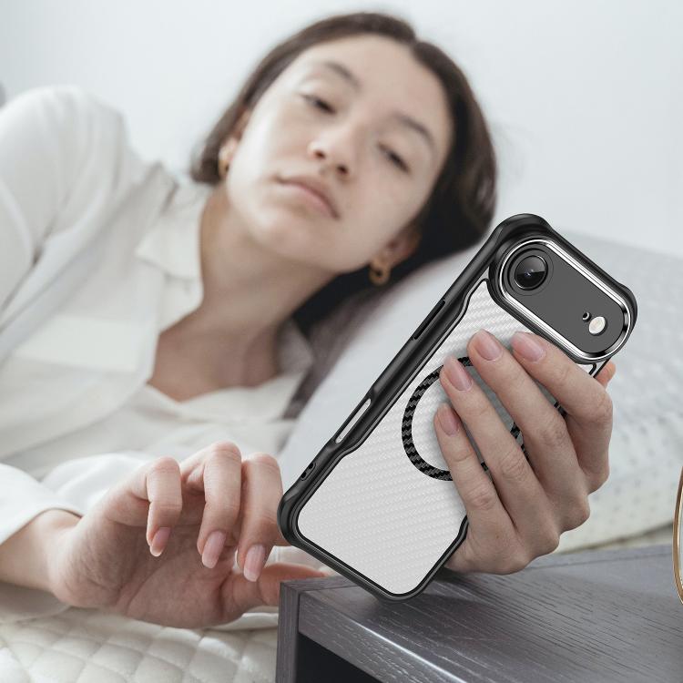 Carbon Fiber Texture MagSafe Translucent Phone Case, For  iPhone Air, For iPhone 16 Pro Max, For iPhone 16 Pro, For iPhone 16 Plus, For iPhone 16, For iPhone 15 Pro Max