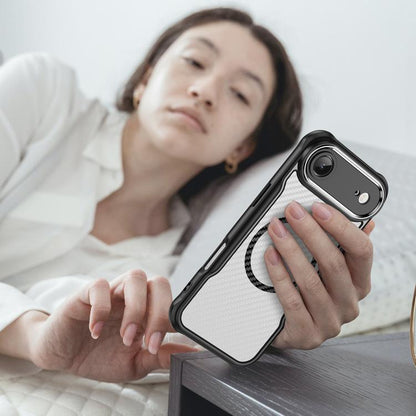 Carbon Fiber Texture MagSafe Translucent Phone Case, For  iPhone Air, For iPhone 16 Pro Max, For iPhone 16 Pro, For iPhone 16 Plus, For iPhone 16, For iPhone 15 Pro Max