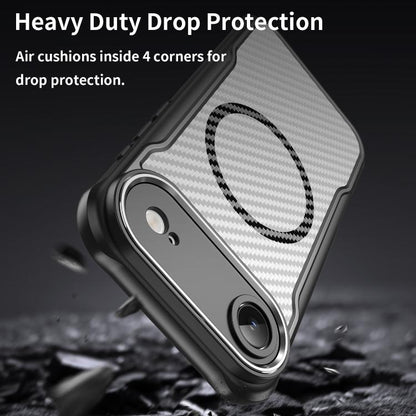 Carbon Fiber Texture MagSafe Translucent Phone Case, For  iPhone Air, For iPhone 16 Pro Max, For iPhone 16 Pro, For iPhone 16 Plus, For iPhone 16, For iPhone 15 Pro Max