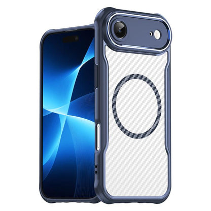 Carbon Fiber Texture MagSafe Translucent Phone Case, For  iPhone Air, For iPhone 16 Pro Max, For iPhone 16 Pro, For iPhone 16 Plus, For iPhone 16, For iPhone 15 Pro Max