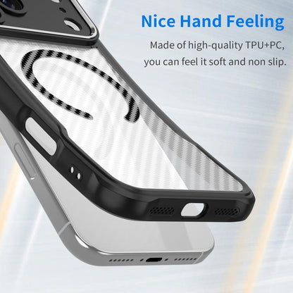 Carbon Fiber Texture MagSafe Translucent Phone Case, For iPhone 18 Pro, For iPhone 18 Pro Max, For iPhone 17e / 16e, For iPhone 17 Pro Max, For iPhone 17 Pro, For iPhone 17