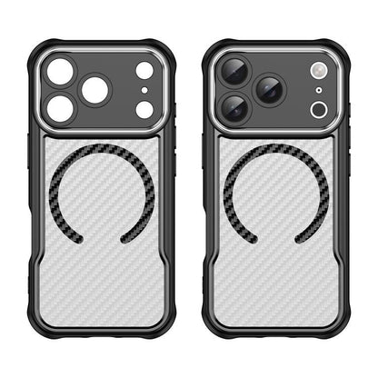 Carbon Fiber Texture MagSafe Translucent Phone Case, For iPhone 18 Pro, For iPhone 18 Pro Max, For iPhone 17e / 16e, For iPhone 17 Pro Max, For iPhone 17 Pro, For iPhone 17