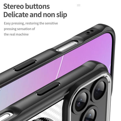 Carbon Fiber Texture MagSafe Translucent Phone Case, For iPhone 18 Pro, For iPhone 18 Pro Max, For iPhone 17e / 16e, For iPhone 17 Pro Max, For iPhone 17 Pro, For iPhone 17