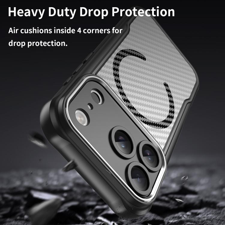 Carbon Fiber Texture MagSafe Translucent Phone Case, For iPhone 18 Pro, For iPhone 18 Pro Max, For iPhone 17e / 16e, For iPhone 16 Pro Max, For iPhone 16 Pro, For iPhone 16 Plus