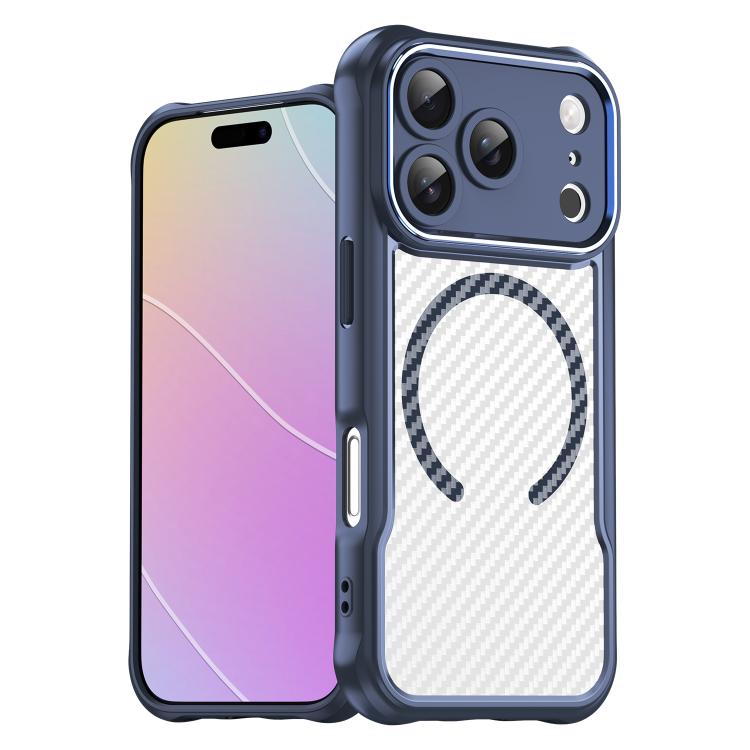 Carbon Fiber Texture MagSafe Translucent Phone Case, For iPhone 18 Pro, For iPhone 18 Pro Max, For iPhone 17e / 16e, For iPhone 17 Pro Max, For iPhone 17 Pro, For iPhone 17