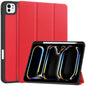 Custer TPU Pure Color 3-Fold Holder Smart Leather Tablet Case with Pen Tray, For iPad Pro 11 2025 / 2024