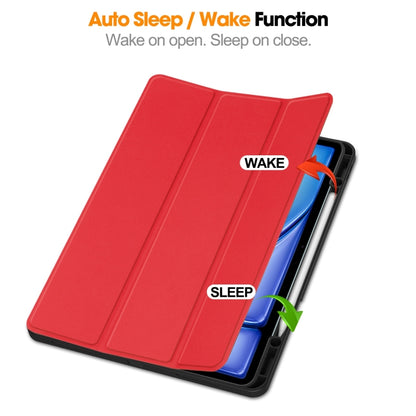 Custer TPU Pure Color 3-Fold Holder Smart Leather Tablet Case with Pen Tray, For iPad Air 13 2024 / 2025 / 2026, For iPad Pro 13 2025 / 2024