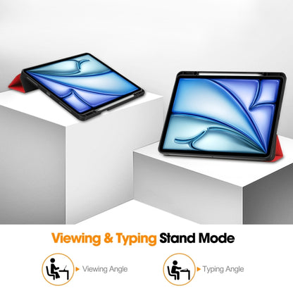 Custer TPU Pure Color 3-Fold Holder Smart Leather Tablet Case with Pen Tray, For iPad Air 13 2024 / 2025 / 2026, For iPad Pro 13 2025 / 2024