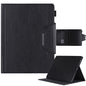 Solid Color Metal Buckle Leather Smart Tablet Case