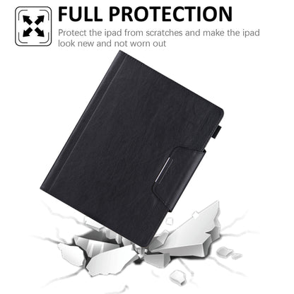 Solid Color Metal Buckle Leather Smart Tablet Case