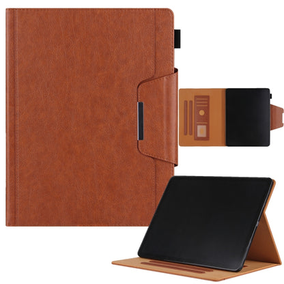 Solid Color Metal Buckle Leather Smart Tablet Case