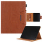 Solid Color Metal Buckle Leather Smart Tablet Case