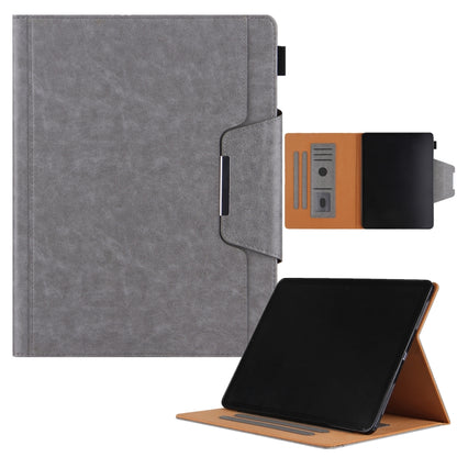 Solid Color Metal Buckle Leather Smart Tablet Case