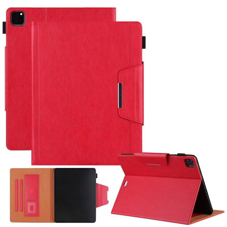 Solid Color Metal Buckle Leather Smart Tablet Case