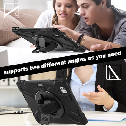 Rotatable Holder Silicone Hybrid PC Tablet Case with Shoulder Strap, For iPad Pro 11 2025 / 2024