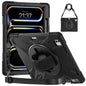 Rotatable Holder Silicone Hybrid PC Tablet Case with Shoulder Strap, For iPad Pro 13 2025 / 2024, For iPad Pro 11 2025 / 2024, For iPad Air 11 2024 / Air 11 2025