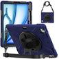 Rotatable Holder Silicone Hybrid PC Tablet Case with Shoulder Strap