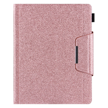 Glitter Metal Buckle Leather Smart Tablet Case