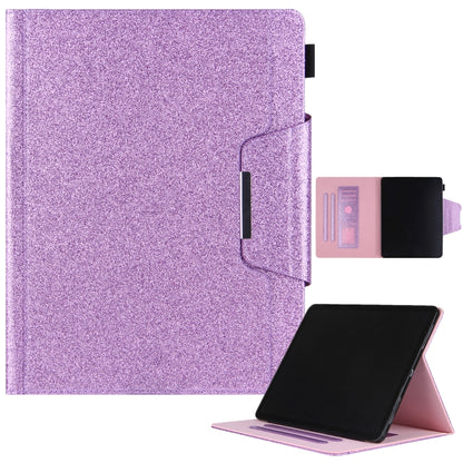 Glitter Metal Buckle Leather Smart Tablet Case