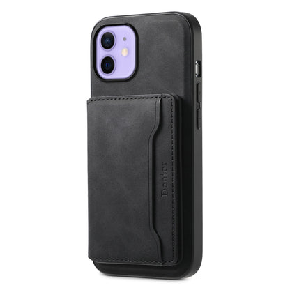 Denior D13 Retro Texture Leather MagSafe Card Bag Phone Case, For iPhone 13 Pro Max, For iPhone 13 Pro, For iPhone 12, For iPhone 12 Pro Max, For iPhone 12 Pro