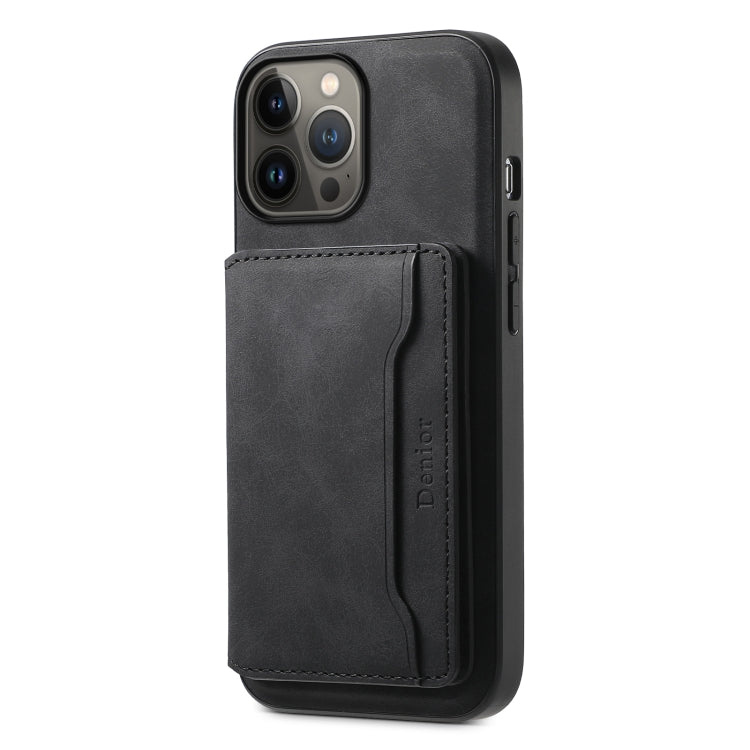 Denior D13 Retro Texture Leather MagSafe Card Bag Phone Case, For iPhone 13 Pro Max, For iPhone 13 Pro, For iPhone 12, For iPhone 12 Pro Max, For iPhone 12 Pro