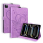 Love Butterfly Embossed Leather Tablet Case