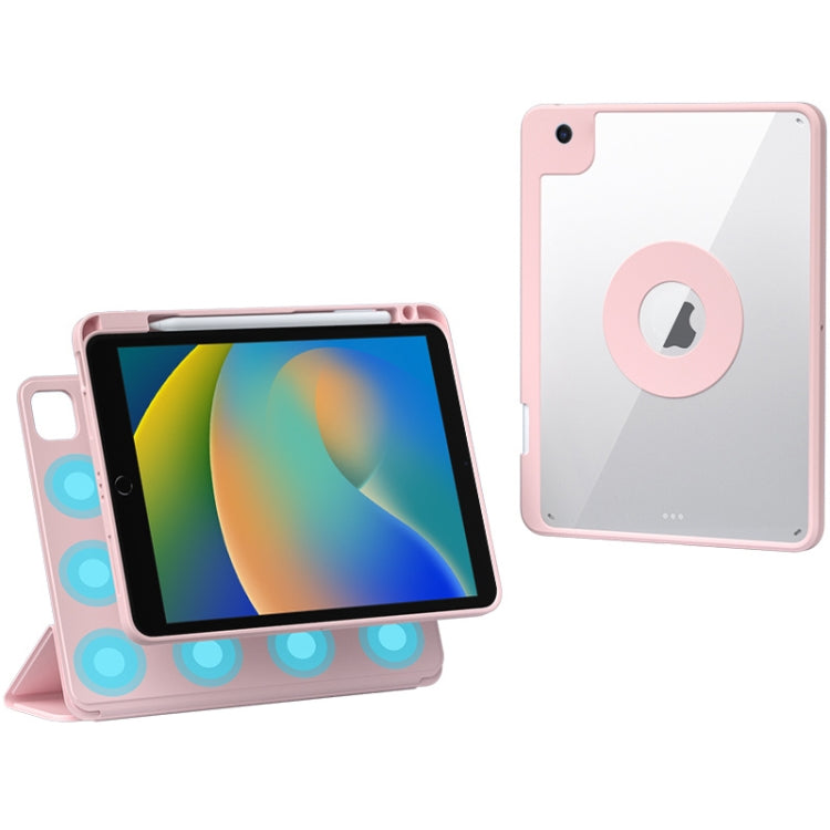 Rotatable Magnetic Detachable Leather Tablet Case with Pen Slot, For iPad 10.2 2021 / Air 10.5