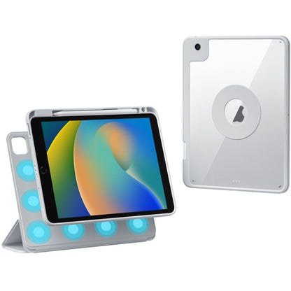 Rotatable Magnetic Detachable Leather Tablet Case with Pen Slot, For iPad 10.2 2021 / Air 10.5