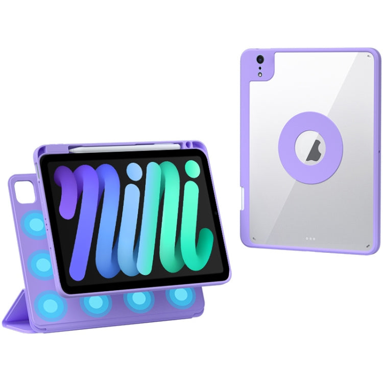 Rotatable Magnetic Detachable Leather Tablet Case with Pen Slot, For iPad mini 6 / mini 2024, For iPad Pro 12.9 2022 / 2021 / 2020, For iPad Pro 11 2022 / Air 10.9 2022, For iPad 10th Gen 10.9 2022